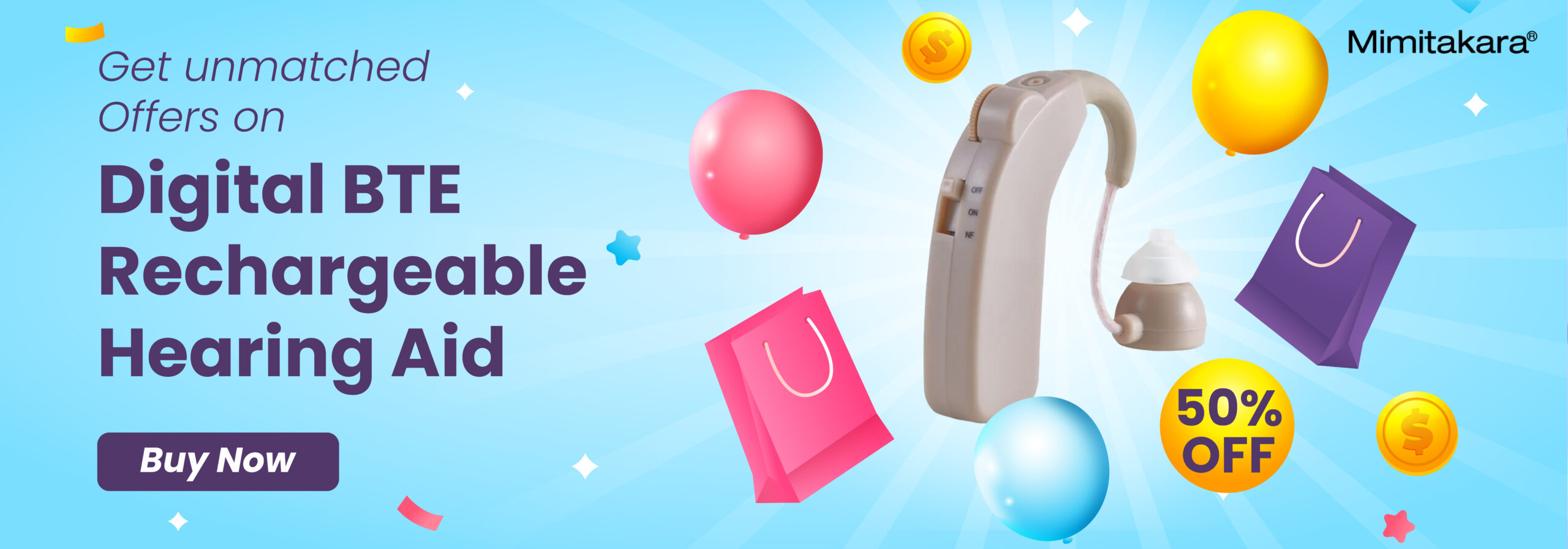 Digital BTE Rechargeable Hearing Aid Offer